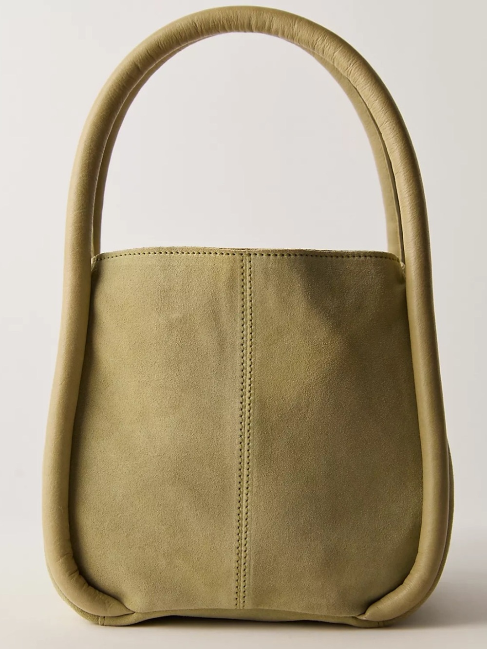 NWT Free People Barlow Suede Bucket Bag in Sage O/S
